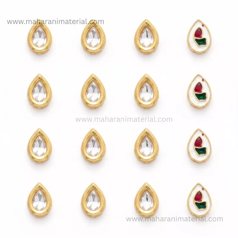 Polki Kundan Drop | White