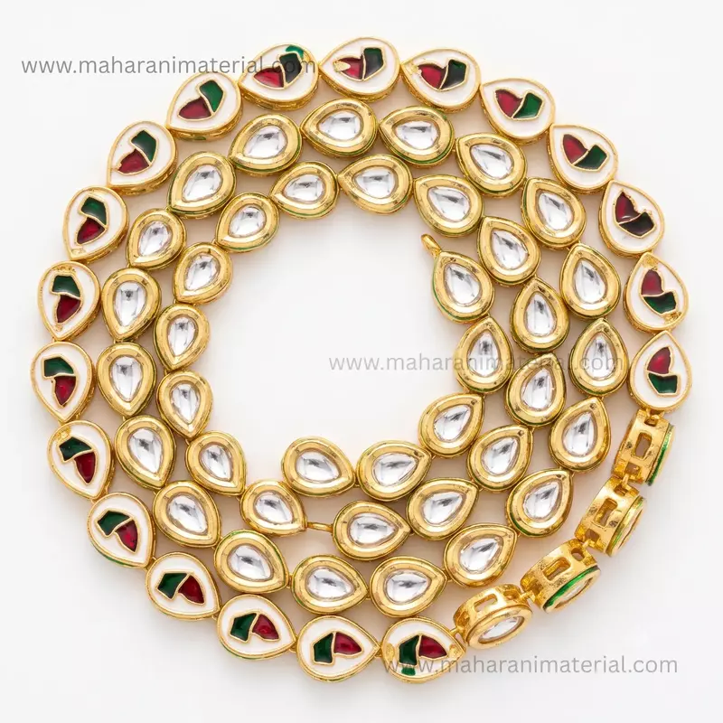 Polki Kundan Drop | White