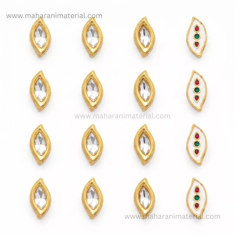Polki Kundan Eye | White