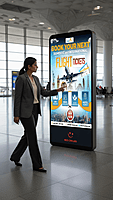 AIRPORT DIGITAL DISPLAY STANDING UNIT