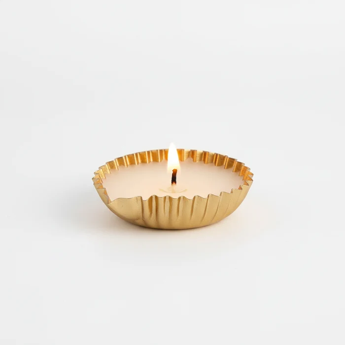 Metal Urli - Crinkle Diya - 2.5inch