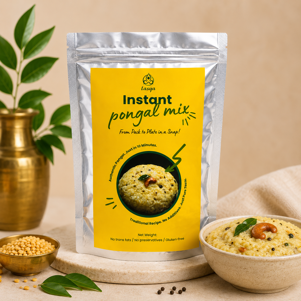 Instant Pongal Mix – Quick & Traditional South Indian Breakfast Mix