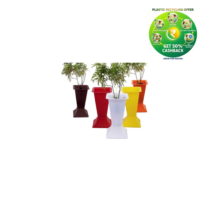 Popcorn Pot | 5.5 Inch Plastic Planter | Indoor & Balcony Planter