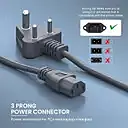 Portronics Konnect G1 Desktop Power Cable 1.5m – 3 Pin Power Cord