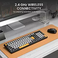 Portronics POR 2113 Wireless Keyboard – Sleek Grey & Vibrant Orange design, featuring a compact layout, comfortable keys, and reliable wireless connectivity for seamless typing experience.