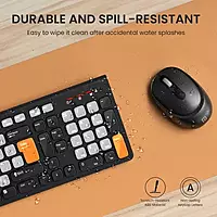 Portronics POR 2113 Wireless Keyboard – Sleek Grey & Vibrant Orange design, featuring a compact layout, comfortable keys, and reliable wireless connectivity for seamless typing experience.