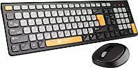 Portronics POR 2113 Wireless Keyboard – Sleek Grey & Vibrant Orange design, featuring a compact layout, comfortable keys, and reliable wireless connectivity for seamless typing experience.