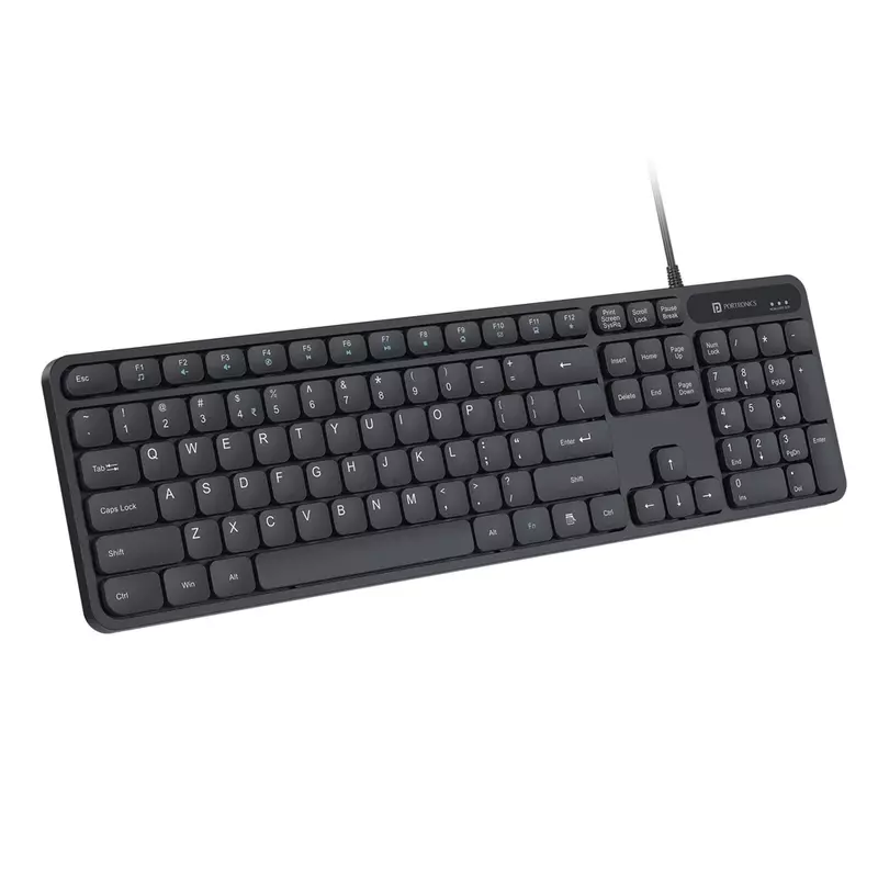 Portronics Ki-Pad 3 Green USB Keyboard provides a smooth typing experience with responsive keys, ideal for enhancing productivity at home or office.