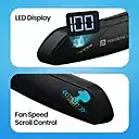 Portronics POR 2680 Cool Aid Neck Fan – Bladeless | Multi-Speed | Neck Fan + Cooler | Black