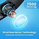 Portronics POR 2680 Cool Aid Neck Fan – Bladeless | Multi-Speed | Neck Fan + Cooler | Black