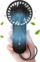 Portronics 2722 Dual Breeze Fan – Handheld Fan | Rechargeable | 3 Speed | 12 Blades | Black