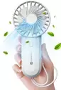Portronics 2760 Dual Breeze Fan – Handheld Fan | Rechargeable | 3 Speed | 12 Blades | White
