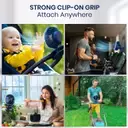 Portronics 3050 ClipCool Fan – Clip-On Fan | Ring LED Light | Rechargeable | 3 Speed | Black