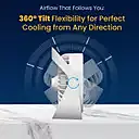 Portronics POR 3089 CoolCube Mini Desktop Fan – 3 Speed | Noiseless | Rechargeable | White