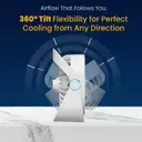 Portronics POR 3089 CoolCube Mini Desktop Fan – 3 Speed | Noiseless | Rechargeable | White