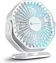 Portronics 3100 Chill On Desktop Fan – Mini Table Fan | 3 Speed | Noiseless | Rechargeable | White