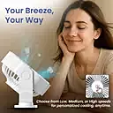 Portronics 3100 Chill On Desktop Fan – Mini Table Fan | 3 Speed | Noiseless | Rechargeable | White