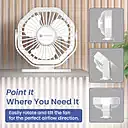 Portronics 3100 Chill On Desktop Fan – Mini Table Fan | 3 Speed | Noiseless | Rechargeable | White