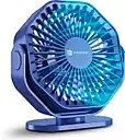 Portronics POR 3101 Chill On Desktop Fan – 3 Speed | Noiseless | Rechargeable | Blue