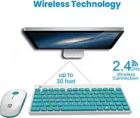 Portronics POR-373 Wireless Keyboard & Mouse Combo – White offers a sleek design, ergonomic keys, and a reliable wireless connection, perfect for home or office use. Enjoy seamless productivity!