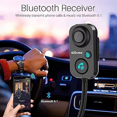 Portronics AUTO 12 in-Car Bluetooth Receiver for Handsfree Calling, Music System, Supports All Smartphones (Black Portronics AUTO 12 in-Car Bluetooth Receiver for Handsfree Calling, Music System, Supports All Smartphones (Black