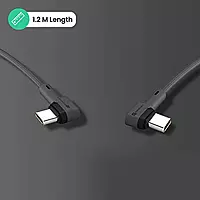 Portronics Konnect L 60W Type-C to Type-C Cable – Grey, fast charging, durable design, supports data transfer, compatible with various devices, ideal for home and office use, 1.5m length.