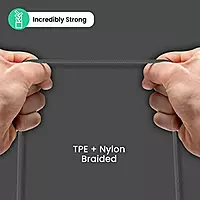 Portronics Konnect L 60W Type-C to Type-C Cable – Grey, fast charging, durable design, supports data transfer, compatible with various devices, ideal for home and office use, 1.5m length.