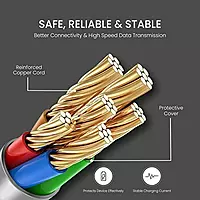 Portronics Konnect L 60W Type-C to Type-C Cable – Grey, fast charging, durable design, supports data transfer, compatible with various devices, ideal for home and office use, 1.5m length.