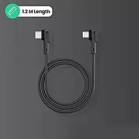 Portronics Konnect L 60W Type-C to Type-C Cable – Grey, fast charging, durable design, supports data transfer, compatible with various devices, ideal for home and office use, 1.5m length.
