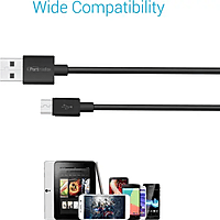 Portronics Konnect Core Plus Fast Charging 3A Micro USB Cable for Android Phones 2M