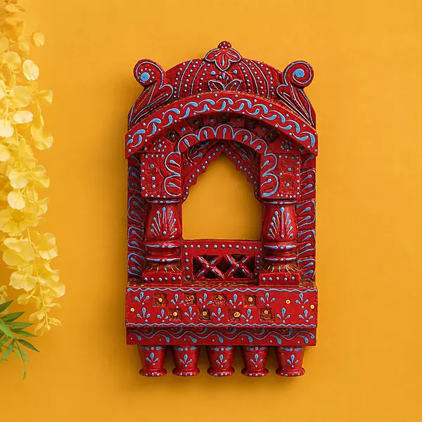 Wooden Handpainted Jharokha