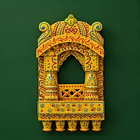 Wooden Handpainted Jharokha