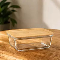 Glass Container with bamboo lid