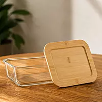 Glass Container with bamboo lid