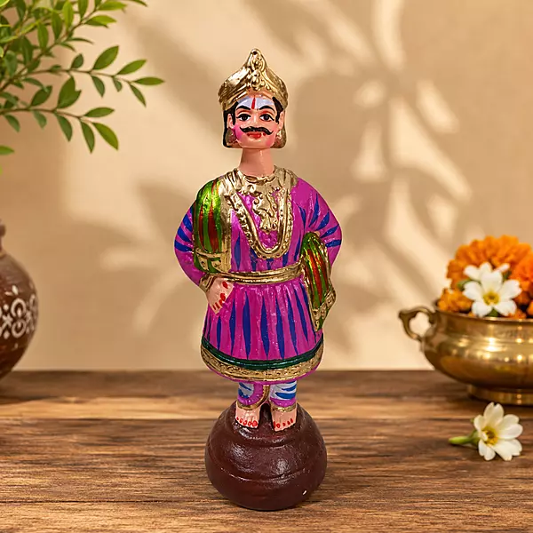 Handmade Tanjore Dancing Doll (Male)