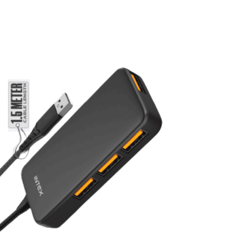 4 Port USB 2.0 Hub | High-Speed 480Mbps | Plug & Play