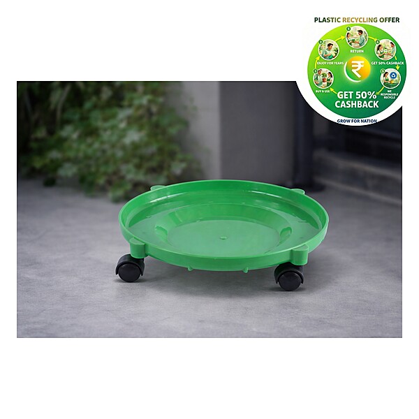 Pot Trolley 11 Inch | Plastic Plant Pot Caster | Gardening Accessories