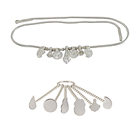 silver gift set for Born Babies (Hip chain/Arunakodi,pottu)