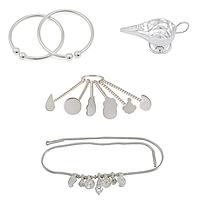 Sterling silver Gift set for Born Babies-(Anklet/Kolusu, Hip chain