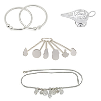 Sterling silver Gift set for Born Babies-(Anklet/Kolusu, Hip chain