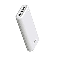 Portronics Indo 20X , 20,000mAh Power Bank with LED Indicator, 2.0A Dual Input (Type C + Micro USB) and Dual USB Output (2.1A + 1.0A) for All Android and iOS Devices (White) Portronics Indo 20X , 20,000mAh Power Bank with LED Indicator, 2.0A Dual Input (Type C + Micro USB) and Dual USB Output (2.1A + 1.0A) for All Android and iOS Devices (White)
