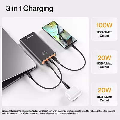 POWER BANK AMBRANE POWERLIT ULTRA 25000 MAH