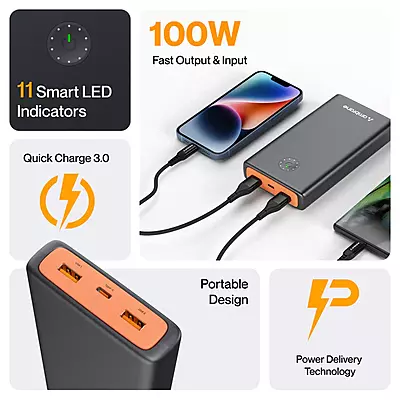 POWER BANK AMBRANE POWERLIT ULTRA 25000 MAH