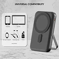 Champion 10000mAh Magnetic Wireless Power Bank With stand – PD Fast Charging for iPhone & Android