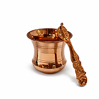 Pure Copper Tamba Panch Patra with Achmani Pali Spoon