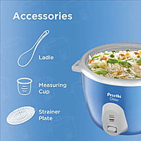 Preethi Glitter 1.8L Double Pan Electric Rice cooker (Blue)