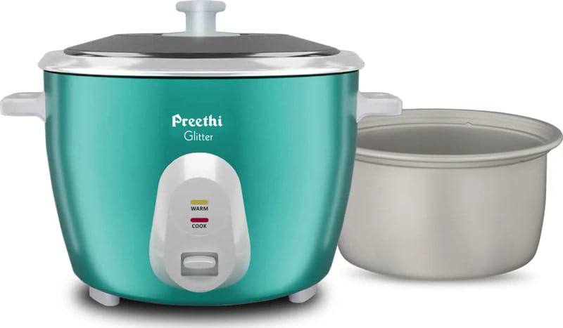 Preethi Glitter 2.2L Double Pan Electric Rice cooker Green