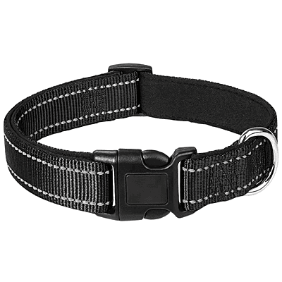 Reflective Nylon Dog Collar Soft Padded (Pack of 2) Reflective Nylon Dog Collar Soft Padded (Pack of 2)