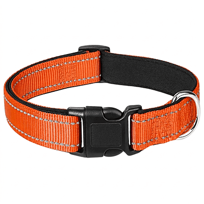 Reflective Nylon Dog Collar Soft Padded (Pack of 2) Reflective Nylon Dog Collar Soft Padded (Pack of 2)