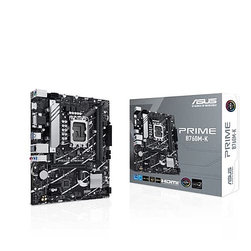 Asus Prime B760M-K DDR5 M-ATX Motherboard – LGA1700 | PCIe 4.0 | 96GB Memory Support